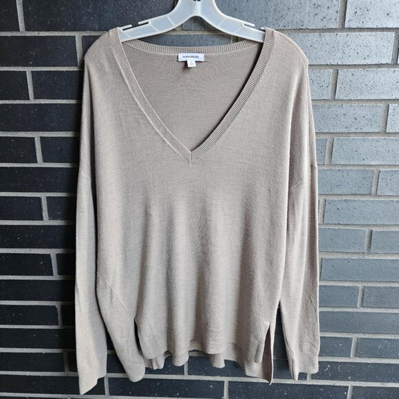 Nordstrom Women's Merino Wool Blend V-Neck Relaxed Fit Comfy Sweater Size M - Picture 12 of 14